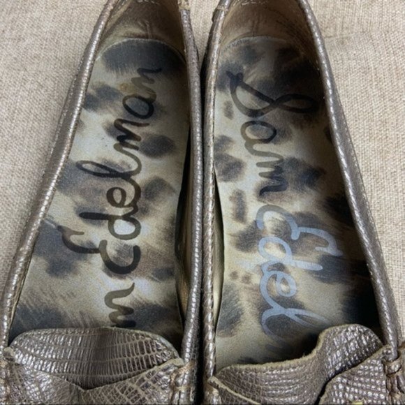 Sam Edelman Metallic Bronze Leather Jones Loafers - Picture 14 of 14